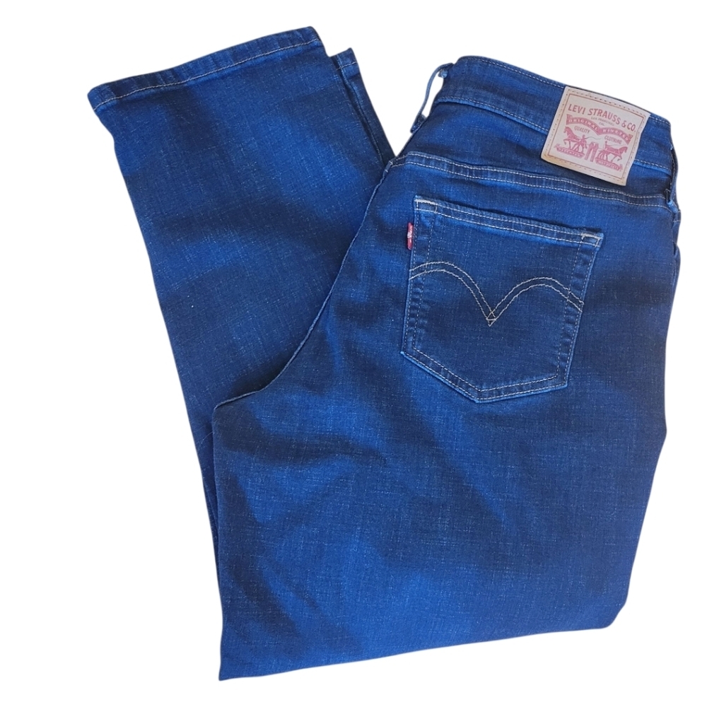 Levi's Blue Boyfriend Straight Leg Denim Jeans  Size 16W‎ - Picture 4 of 6